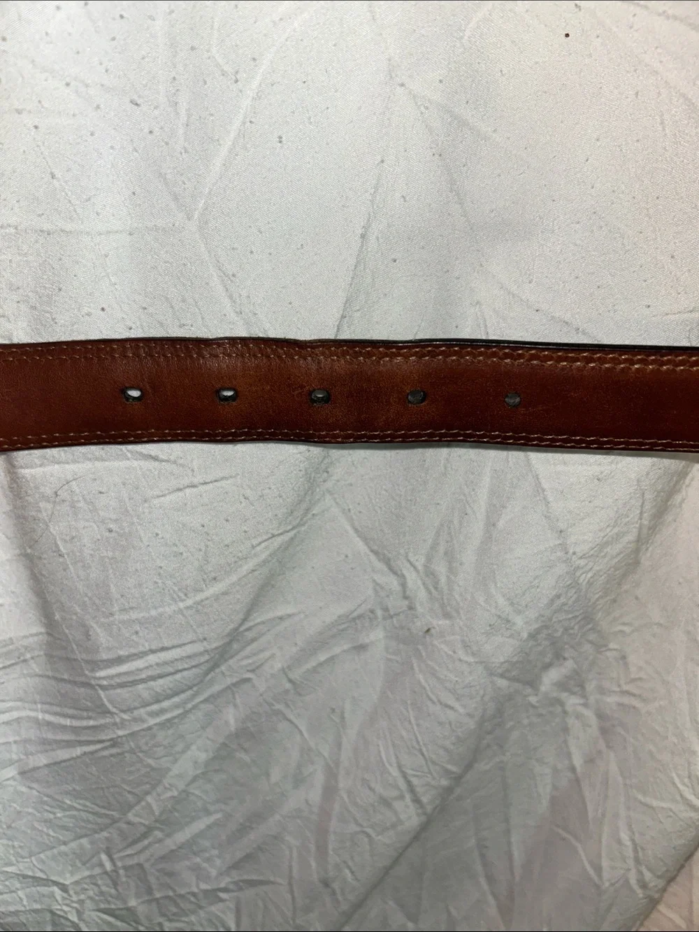 Cole Haan Brown Leather Belt with Red Logo Tab size 40